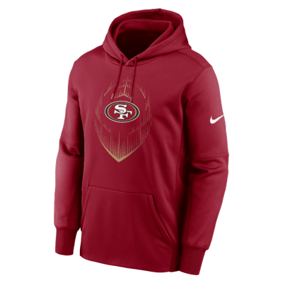 San Francisco 49ers Icon Men s Nike Therma NFL Pullover Hoodie. Nike